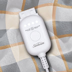 Sunbeam Heated Throw Blanket Microplush Sherpa Reverse Grey Plaid 50" x 60"