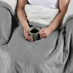 Sunbeam Heated Throw Blanket Microplush Sherpa Reverse Grey 50" x 60"