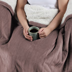Sunbeam Heated Throw Blanket Microplush Sherpa Reverse Mauve 50" x 60"