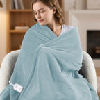 Sunbeam Heated Throw Blanket Microplush Sherpa Reverse Sterling 50" x 60"