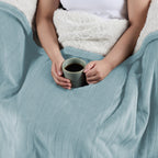 Sunbeam Heated Throw Blanket Microplush Sherpa Reverse Sterling 50" x 60"
