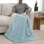 Sunbeam Heated Throw Blanket Microplush Sherpa Reverse Sterling 50" x 60"