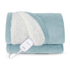 Sunbeam Heated Throw Blanket Microplush Sherpa Reverse Sterling 50" x 60"