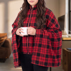 Sunbeam Heated Wearable Throw Shorty Hood Velvet Sherpa Reverse 70" x 38"