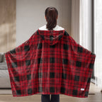 Sunbeam Heated Wearable Throw Shorty Hood Velvet Sherpa Reverse 70" x 38"