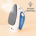 Sunbeam 800W Hot-2-Trot Travel Iron, White/Blue