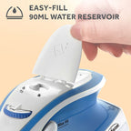 Sunbeam 800W Hot-2-Trot Travel Iron, White/Blue